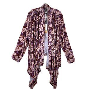 Winter Kale Cut Velvet Jasmine Silk Burnout Velvet Jacket Duster